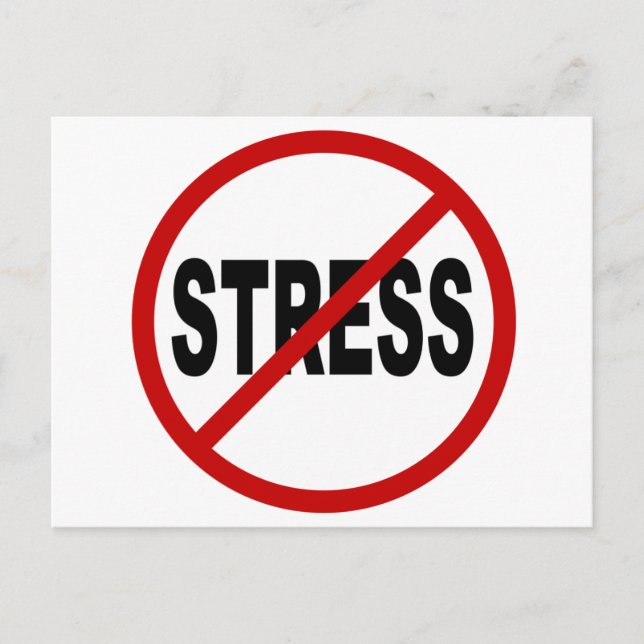 Hate Stressa/No Stressa tillåten signatur Vykort (Framsida)