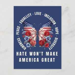 Hate Won gör inte Amerika Underbart Helg Vykort