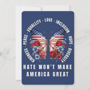 Hate Won gör inte Amerika Underbart Julkort