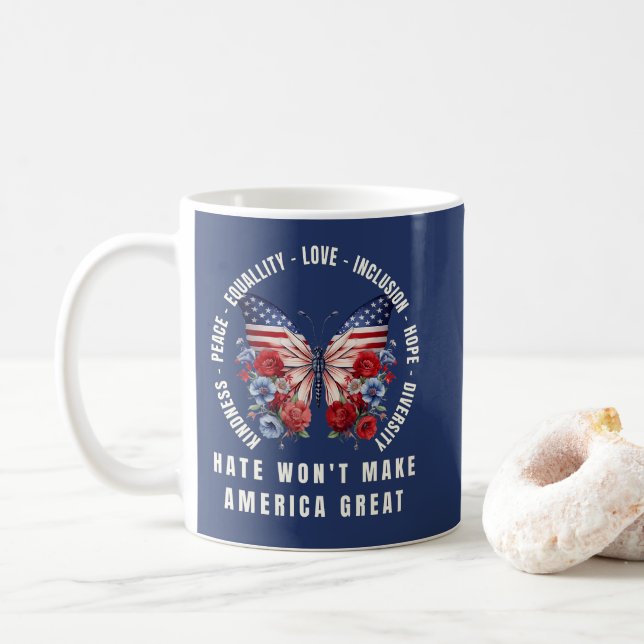 Hate Won gör inte Amerika Underbart Kaffemugg (Med munk)