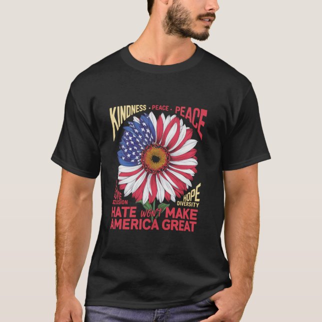 Hate Won som gör Amerika till Underbar Kamala 47 p T Shirt (Framsida)
