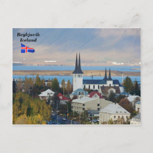 Háteigskirkja, Reykjavik, Island. Vykort