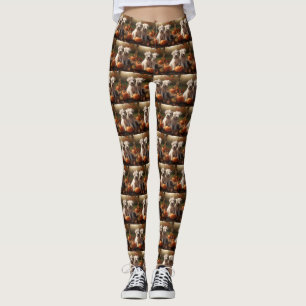 Haten Terrier Puppy Autumn Delight Pumpkin Leggings