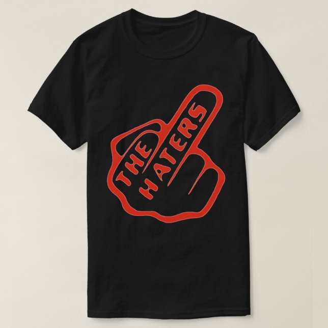 Haters Finger Red/Black Streetwear T Shirt (Design framsida)