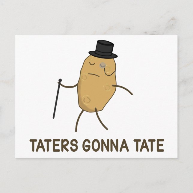 Haters Gonna Hate och Taters Tate Tate Vykort (Framsida)