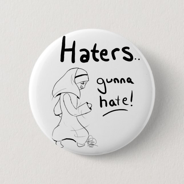 HatersGunna hat på min Hijab- knäppas format! Knapp (Framsida)