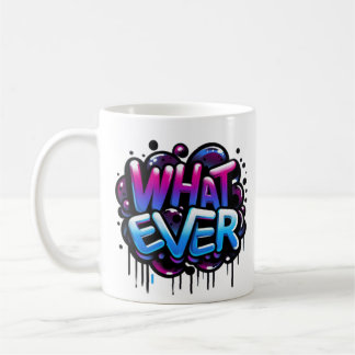 hatever – Graffiti Bubble Tag Style Design Kaffemugg