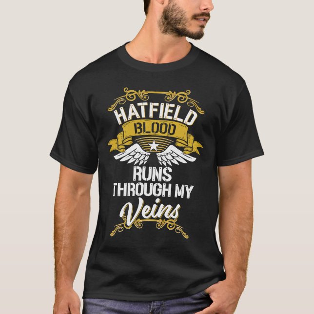Hatfield Blood Springa genom mina Veins T Shirt (Framsida)