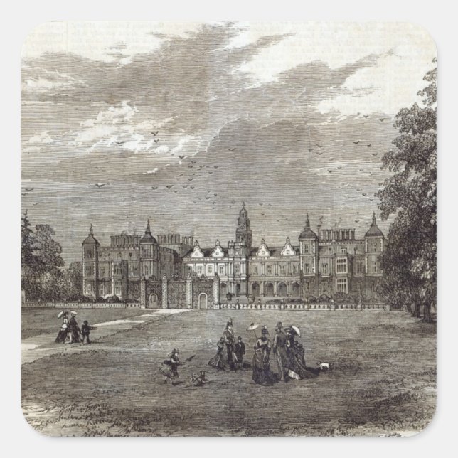 Hatfield House Fyrkantigt Klistermärke (Framsida)