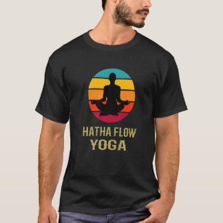 Hatha Flow Yoga Vintage Solnedgång Yoga Lärar Yoga T Shirt
