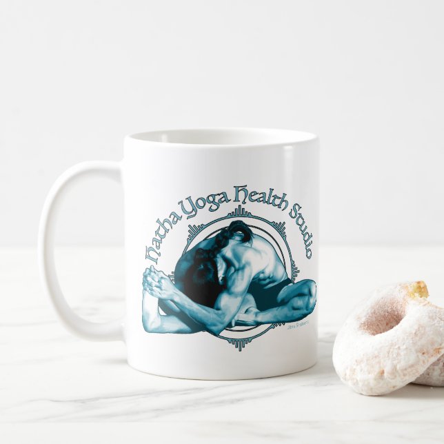 Hatha Yoga Hälso Studio  Kaffemugg (Med munk)