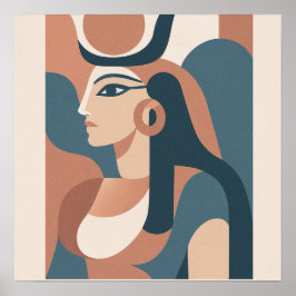 Hathor Egyptian Goddess Modern Abstrakt Poster