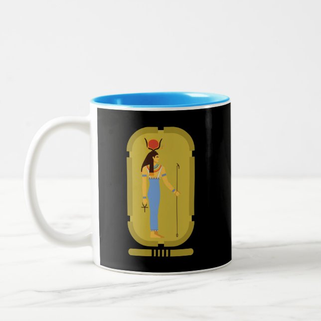 Hathor Egyptian Goddess Två-Tonad Mugg (Vänster)