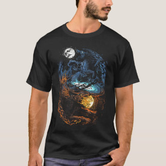 Hati and Skoll - Vikings Norse Mythology - Fenrir T Shirt