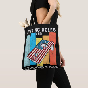 Hating Hål Crushing Souls Retro Cornhole Tygkasse