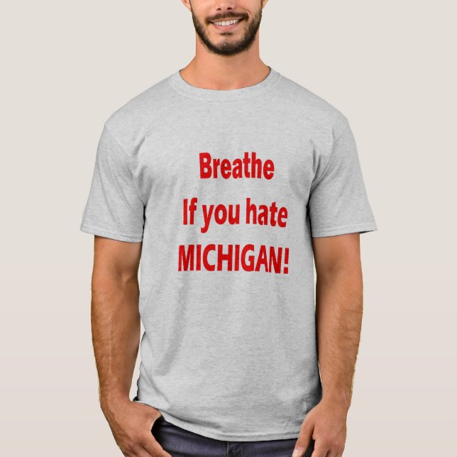 HatMichigan skjorta Tee (Framsida)