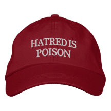 Hatred is Poison White-Brev Hat