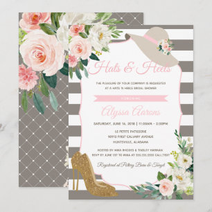 Hats & Heels Derby Greige Möhippa Blommigt Inbjudningar