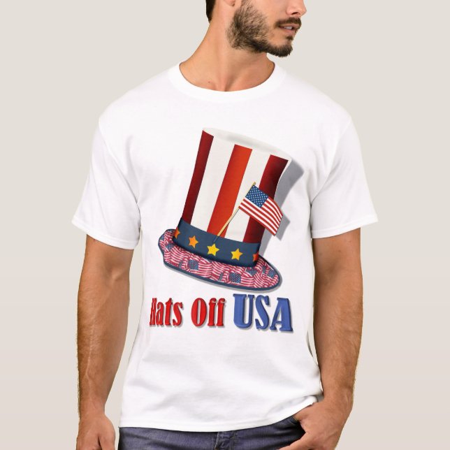Hats Off USA T Shirt (Framsida)