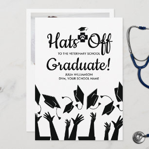 Hats off Veterinary School Grad Studentfest Inbjudningar
