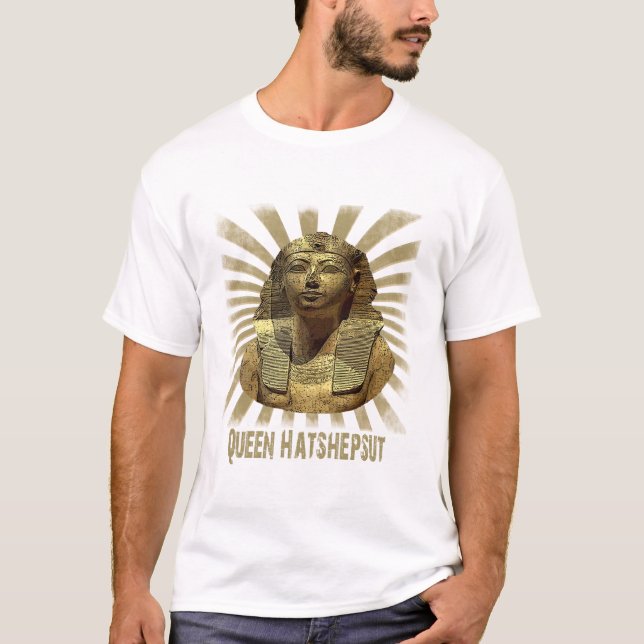 Hatshepsut för härlig pharaohdrottning forntida t shirt (Framsida)