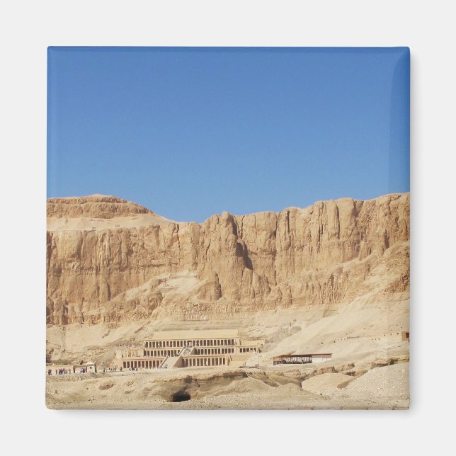 Hatshepsut Temple panoramabild-fotografi Magnet (Framsidan)