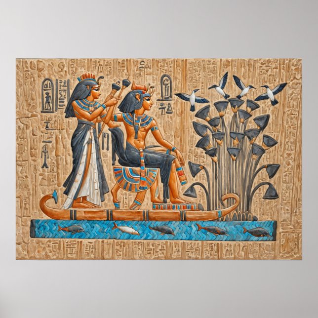 Hatshepsut Temple, Pharaonic Boats Poster (Framsidan)