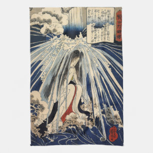 Hatsuhana som gör Penance av Utagawa Kuniyoshi Kökshandduk