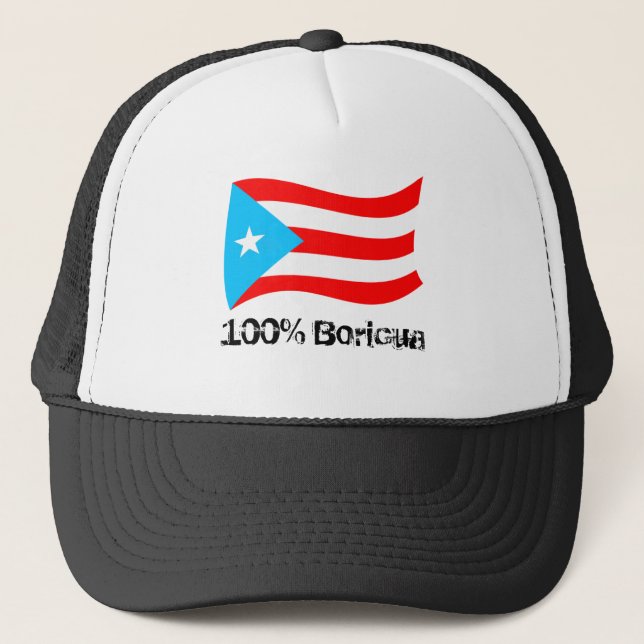 Hatt 100% för PR Boricua Keps (Framsida)
