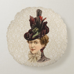 Hatt 1899 för damer #13 (Victorianeraen) Rund Kudde