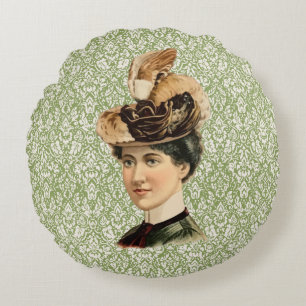 Hatt 1899 för damer #4 (Victorianeraen) Rund Kudde