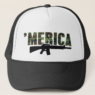 Hatt för Camo 'MERICA-gevär Keps