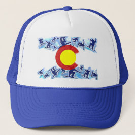 Hatt för Colorado stolt snowboarderflagga Keps