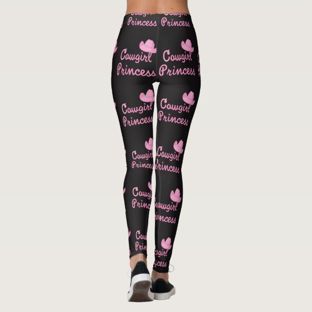 Hatt för CowgirlPrincess Rep Text Med Rosa Leggings (Baksida)