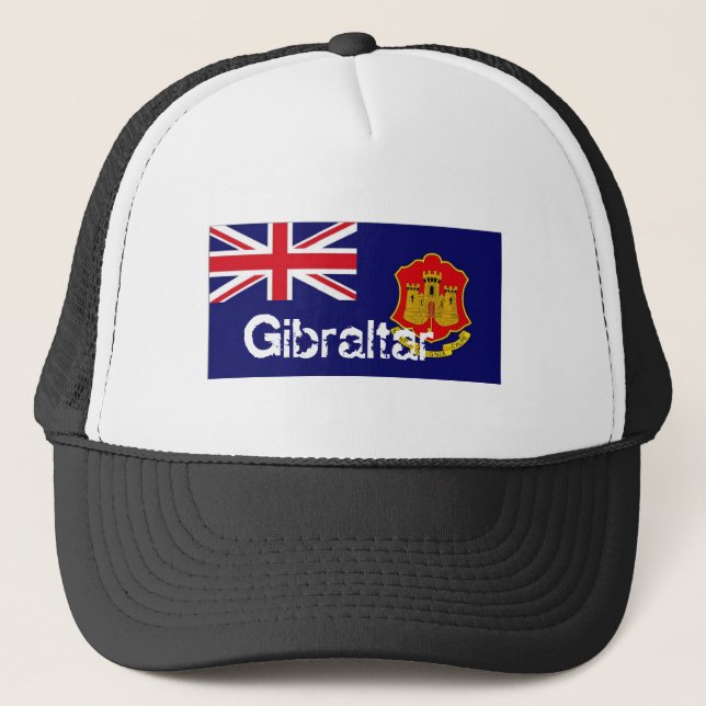 Hatt för Gibraltar flaggasouvenir Keps (Framsida)