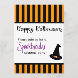 Hatt för halloween festinbjudanhäxor inbjudningar