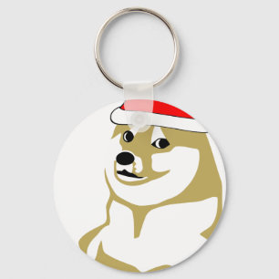 hatt för julafton för dogewowmeme mycket många nyckelring