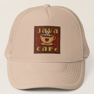 Hatt för kaffe för konst för ord för Java Cafe Keps