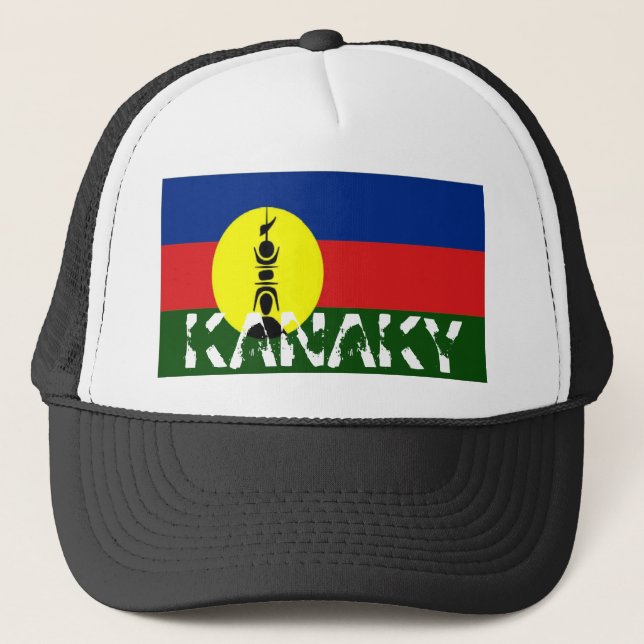 Hatt för New Caledonia Kanaky flaggasouvenir Keps (Framsida)