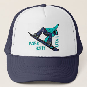Hatt för Park City Utah krickasnowboarder Truckerkeps