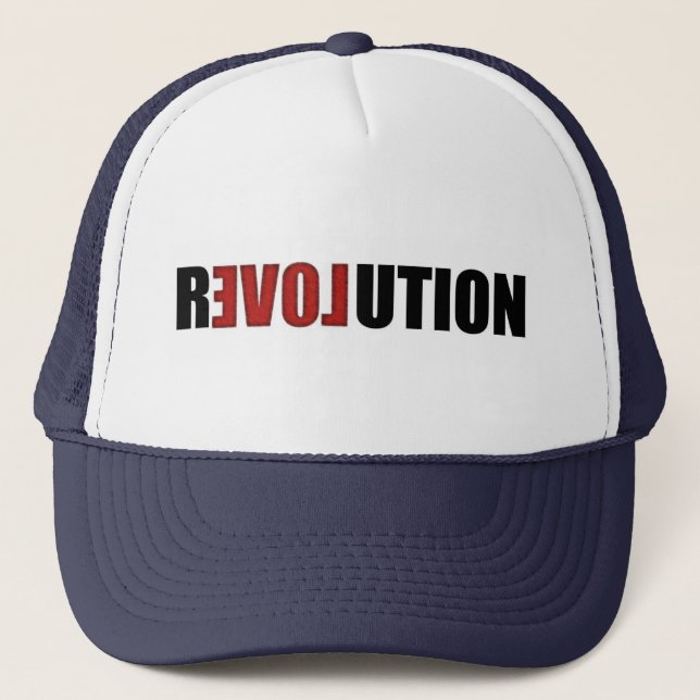 Hatt för revolution (kärlek) truckerkeps (Framsida)