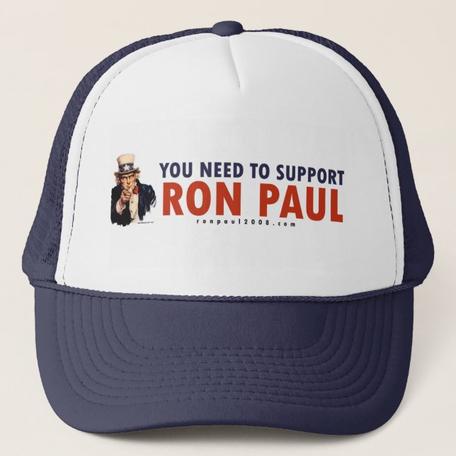 Hatt för Ron Paul Uncle Sam Keps (Framsida)