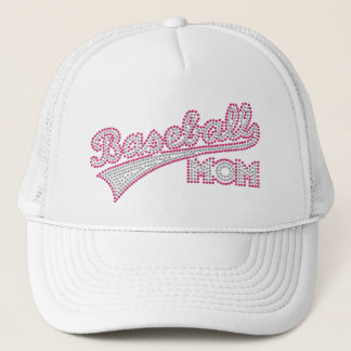 Hatt för rosa- och grå färgbaseballmamma truckerkeps