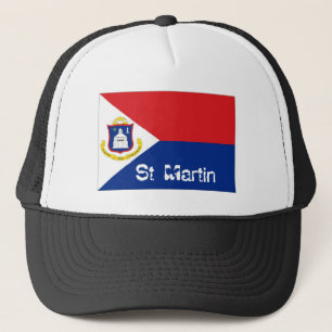 Hatt för souvenir för St Martin sintmaarten flag Truckerkeps