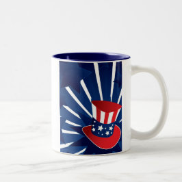 Hatt för Uncle Sam Två-Tonad Mugg