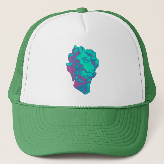 Hatt för Vaporwave estetisk tekniskt felstaty Keps (Framsida)