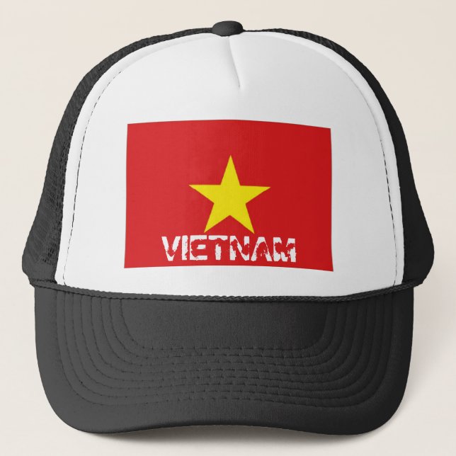 Hatt för Vietnam vietnamesisk flaggasouvenir Truckerkeps (Framsida)