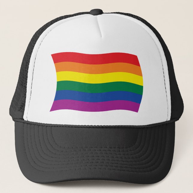 Hatt med HBTQ-rörelsens flagga Truckerkeps (Framsida)