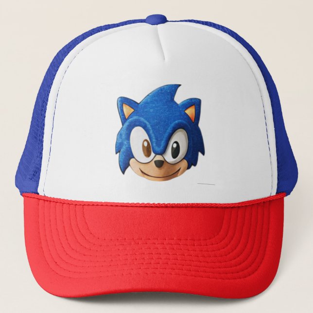 Hatt med Sonic-bild: En Roligt och Snyggt Touc Keps (Framsida)
