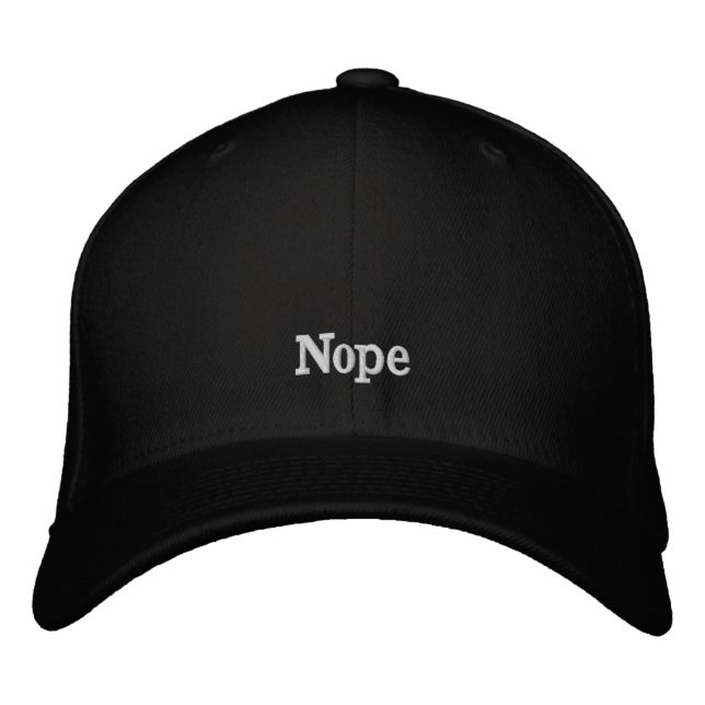 Hatt "Nope ", Broderad Keps (Framsida)